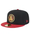 New Era Men's Black Atlanta United Fc 2025 Kickoff 59fifty Fitted Hat In Black