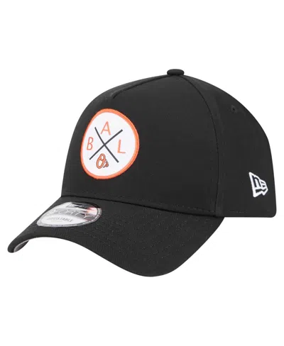 New Era Men's Black Baltimore Orioles 9forty A-frame Adjustable Hat