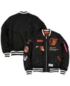 New Era Men's Black Baltimore Orioles Full-zip Bomber Jacket In Black