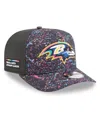 New Era Men's Black Baltimore Ravens 2025 Nfl Crucial Catch A-frame 9fifty Snapback Hat In Black