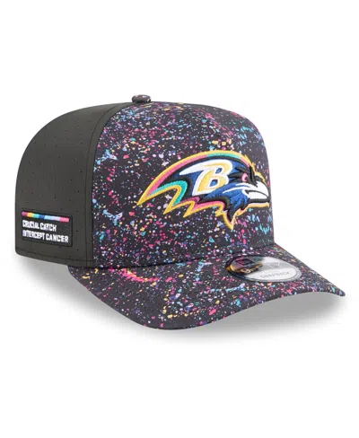 New Era Men's Black Baltimore Ravens 2025 Nfl Crucial Catch A-frame 9fifty Snapback Hat