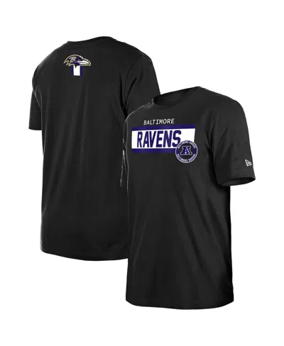 New Era Men's Black Baltimore Ravens 3rd Down High Density Print T-shirt In Multi