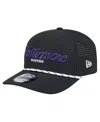 New Era Men's Black Baltimore Ravens Script 9seventy Adjustable Hat In Black