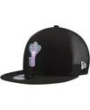 New Era Men's Black Batman 9fifty Snapback Trucker Hat In Black