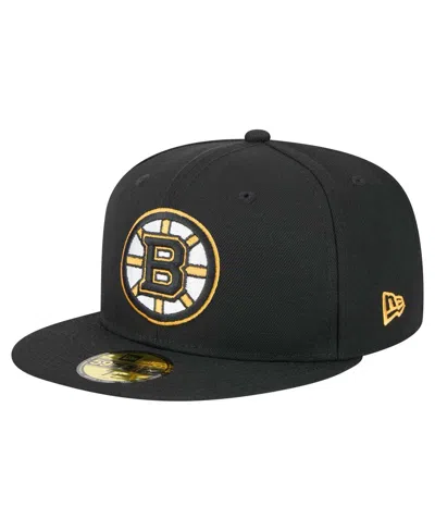 New Era Men's Black Boston Bruins Core 59fifty Fitted Hat