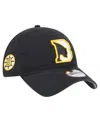 New Era Men's Black Boston Bruins Deceptor 9twenty Adjustable Hat In Black