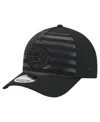 New Era Men's Black Boston Bruins Game Day Stealth Flag 9forty A-frame Adjustable Hat In Black