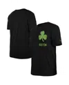 New Era Men's Black Boston Celtics 2024/25 City Edition Chenille Heavyweight T-shirt In Black