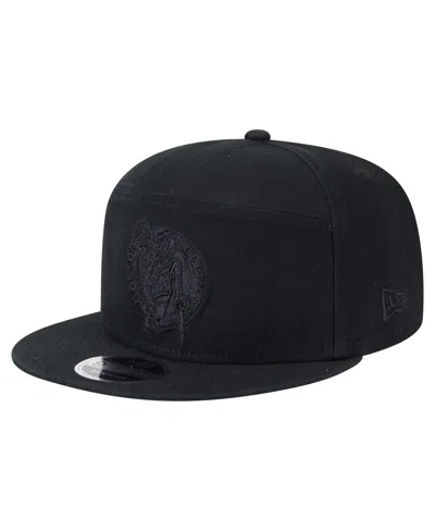New Era Men's Black Boston Celtics Adventure Canvas Split Panel 9fifty Snapback Hat