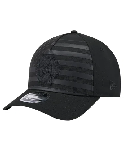New Era Men's Black Boston Celtics Game Day Flag A-frame 9forty Adjustable Hat