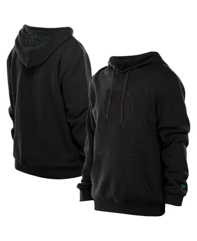 New Era Men's Black Boston Celtics Tonal Color Pop Premium Pullover Hoodie
