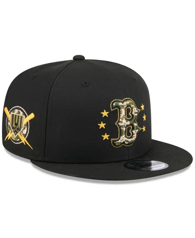 New Era Men's Black Boston Red Sox 2024 Armed Forces Day Low Profile 9fifty Snapback Hat
