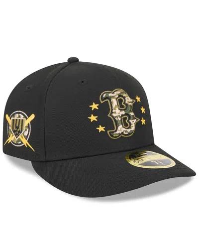 New Era Men's Black Boston Red Sox 2024 Armed Forces Day Low Profile 59fifty Fitted Hat