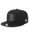 New Era Men's Black Boston Red Sox Tri-hit 59fifty Fitted Hat In Black