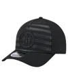 New Era Men's Black Brooklyn Nets Game Day Flag A-frame 9forty Adjustable Hat
