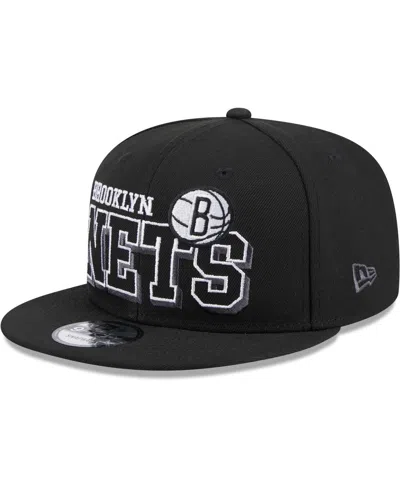 New Era Men's Black Brooklyn Nets Gameday 59fifty Snapback Hat
