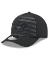 New Era Men's Black Bubba Wallace American Flag 9forty M-crown A-frame Adjustable Hat In Black