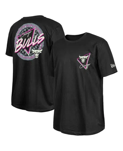 New Era Men's Black Chicago Bulls Glow-in-the-dark T-shirt