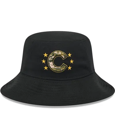 New Era Men's Black Chicago Cubs 2024 Armed Forces Day Bucket Hat