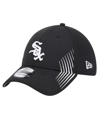 New Era Men's Black Chicago White Sox Active Dash Mark 39thirty Flex Hat