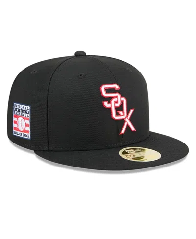 New Era Men's Black Chicago White Sox Baseball Hall Of Fame 59fifty Fitted Hat