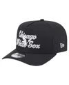 New Era Men's Black Chicago White Sox Chainstitch 9fifty A-frame Snapback Hat In Black