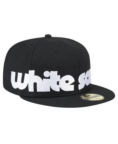 New Era Men's Black Chicago White Sox Checkered Undervisor 59fifty Fitted Hat