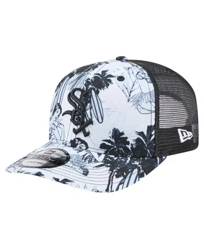 New Era Men's Black Chicago White Sox Hula Trucker 9seventy Adjustable Hat