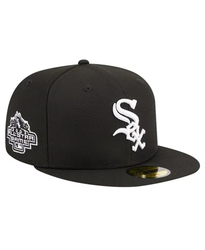 New Era Men's Black Chicago White Sox Logo 59fifty Fitted Hat