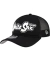 New Era Men's Black Chicago White Sox Retro Bold A-frame Trucker 9forty Adjustable Hat In Black