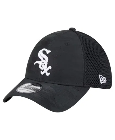 New Era Men's Black Chicago White Sox Subtle Camo 39thirty Flex Hat