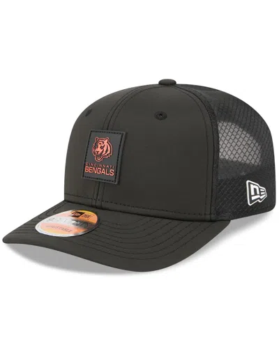New Era Men's Black Cincinnati Bengals 2025 Sideline 9seventy Trucker Adjustable Hat