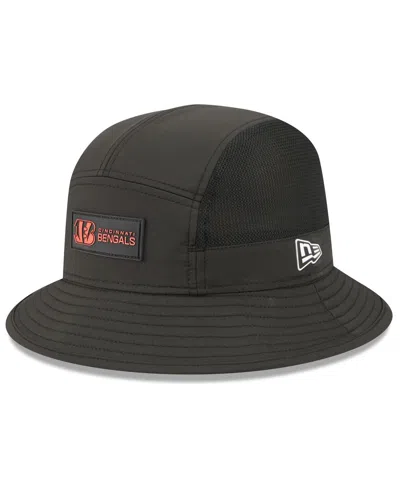 New Era Men's Black Cincinnati Bengals 2025 Sideline Bucket Hat