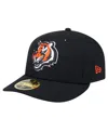 New Era Men's Black Cincinnati Bengals Omaha Low Profile 59fifty Fitted Hat In Black