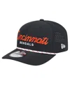 New Era Men's Black Cincinnati Bengals Script 9seventy Adjustable Hat In Black