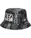 New Era Men's Black Cincinnati Bengals Shibori Bucket Hat In Black