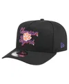 New Era Men's Black Clemson Tigers Vintage Chainstitch 9fifty A-frame Snapback Hat In Black