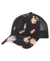 New Era Men's Black Cleveland Browns Bleached A-frame 9forty Trucker Adjustable Hat