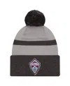 New Era Men's Black Colorado Rapids 2025 Kickoff Cuffed Pom With Knit Hat In Gray