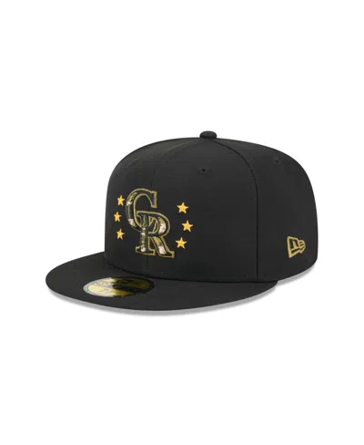 New Era Men's Black Colorado Rockies 2024 Armed Forces Day On-field 59fifty Fitted Hat