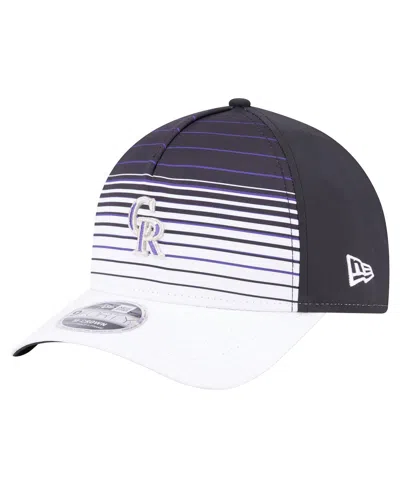 New Era Men's Black Colorado Rockies Gradient 9forty M-crown Adjustable Hat