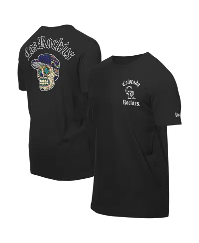 New Era Men's Black Colorado Rockies Sugar Skulls T-shirt
