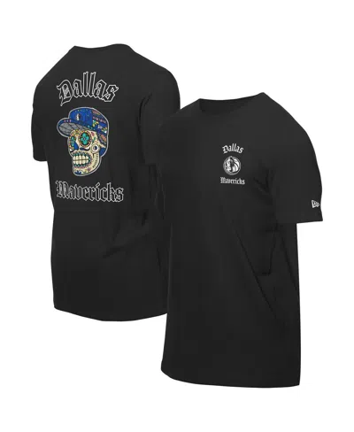 New Era Men's Black Dallas Mavericks Sugar Skulls T-shirt