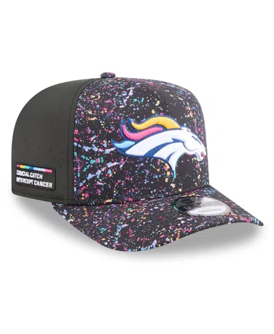New Era Men's Black Denver Broncos 2025 Nfl Crucial Catch A-frame 9fifty Snapback Hat