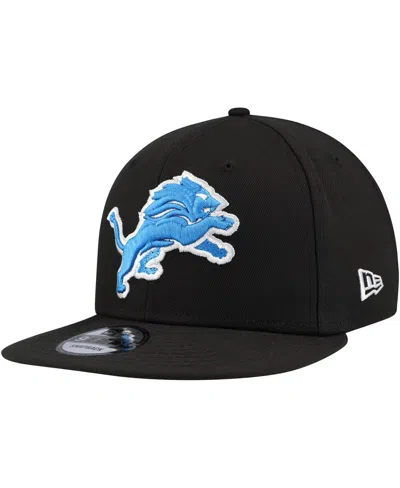 New Era Men's Black Detroit Lions Basic 9fifty Snapback Hat