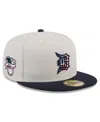 New Era Men's Black Detroit Tigers 2024 Fourth Of July 59fifty Fitted Hat In Khaki