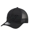 New Era Men's Black Detroit Tigers City Initial 9forty A-frame M-crown Adjustable Trucker Hat