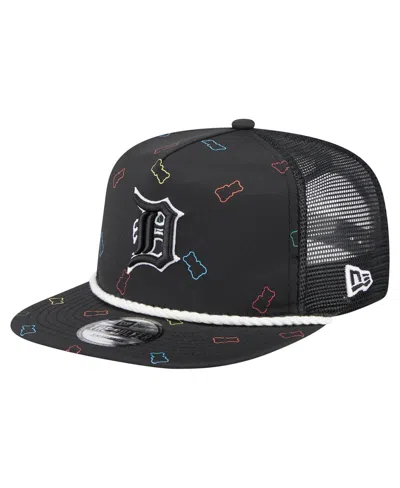 New Era Men's Black Detroit Tigers Gummy Golfer Trucker Adjustable Hat