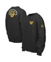 New Era Men's Black Golden State Warriors "w" Statement Pullover Sweatshirt In Black