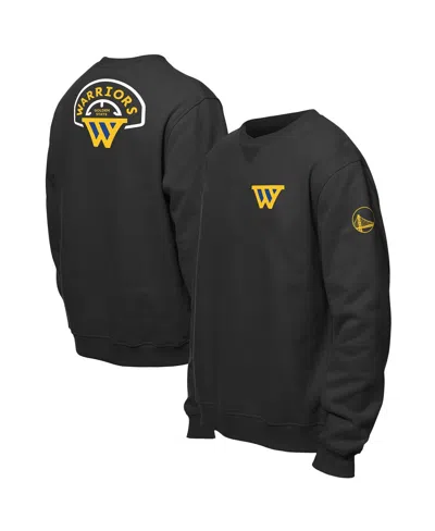 New Era Men's Black Golden State Warriors "w" Statement Pullover Sweatshirt